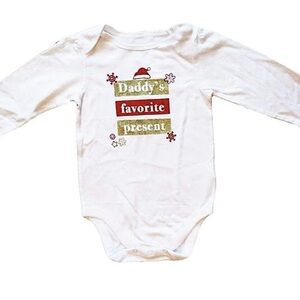 Children’s Place Daddy’s Favorite Present Christmas Bodysuit Size 3-6 Months NWT